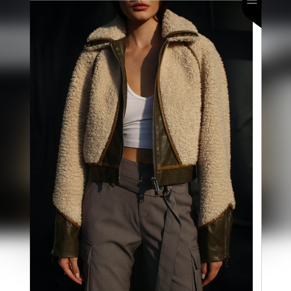 NWOT Ruve Javan Shearling Coat Size XS - Picture 5 of 16